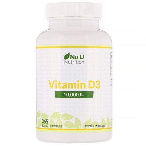 Nu U Nutrition, Vitamin D3, 10,000 IU, 365 Softgel Capsules فوائد