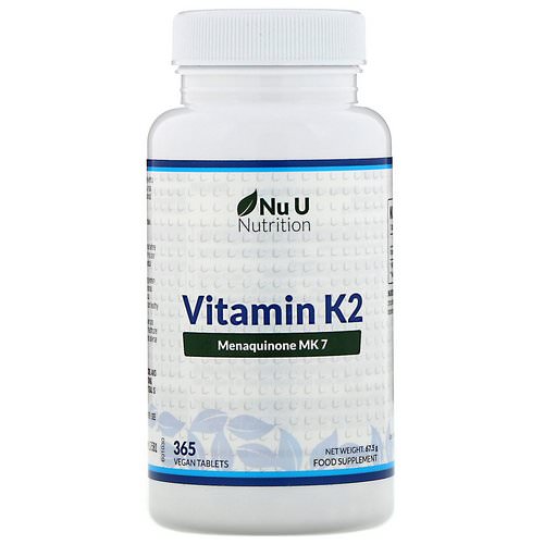 Nu U Nutrition, Vitamin K2, 365 Vegan Tablets فوائد