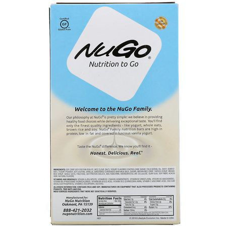 NuGo Nutrition Nutritional Bars Snack Bars - قضبان ال,جبات الخفيفة ,الحانات الغذائية