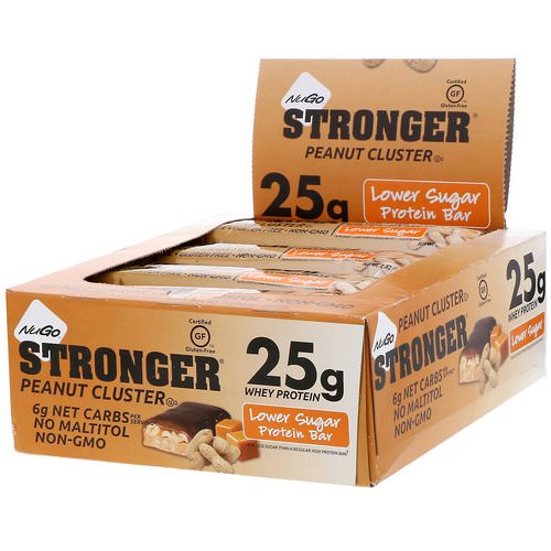NuGo Nutrition, Stronger, Peanut Cluster, 12 Bars, 2.82 oz (80 g) Each فوائد