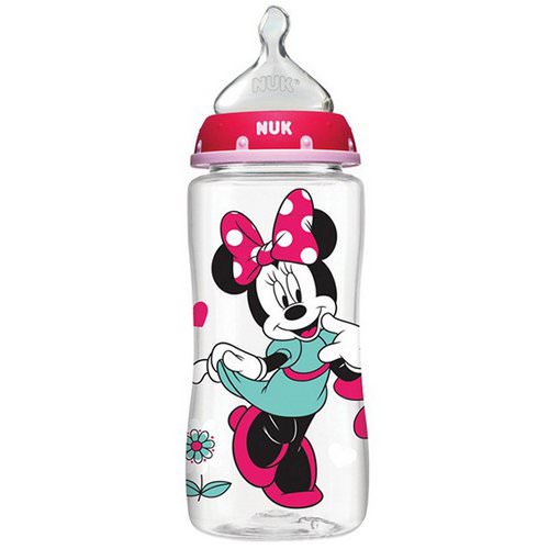 NUK, Disney Baby, Wide-Neck Bottles, Medium, 0+ Months, Pink, 3 Bottles, 10 oz (300 ml) Each فوائد
