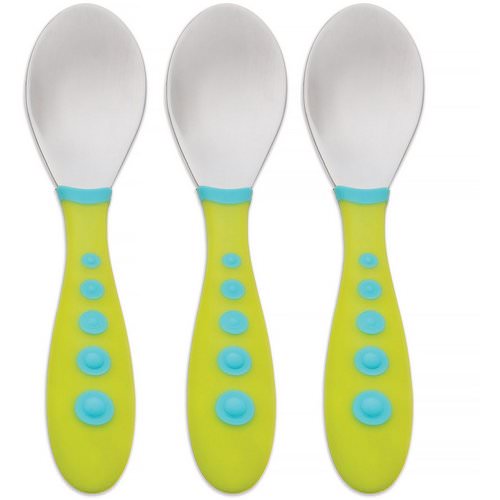 NUK, First Essentials, Kiddy Cutlery Toddler Spoons, 18+ Months, 3 Pack فوائد