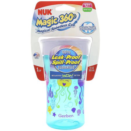 NUK, Magic 360, Magical Spoutless Cup, 12+ Months, Girl, 1 Cup, 10 oz (300 ml):الكؤ,س, تغذية الأطفال