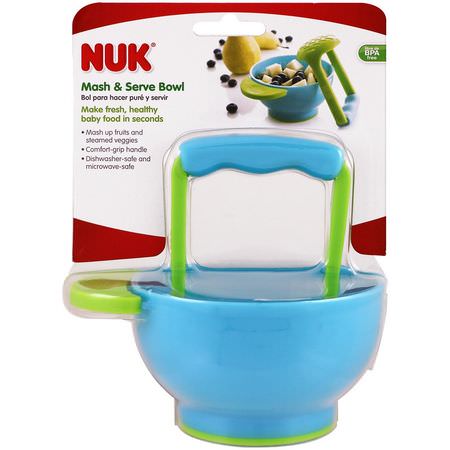 NUK, Mash & Serve Bowl, 1 Bowl:الطاسات, الأطباق