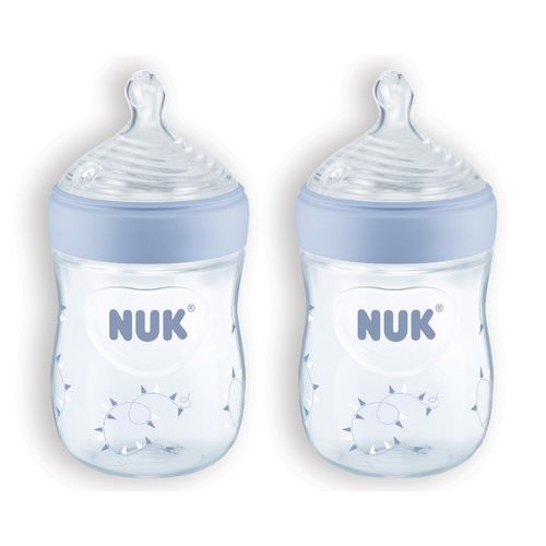 NUK, Simply Natural, Bottles, Boy, 0+ Months, Slow, 2 Pack, 5 oz (150 ml) Each فوائد