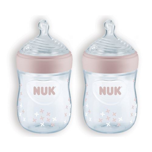 NUK, Simply Natural, Bottles, Girl, 0+ Months, Slow, 2 Pack, 5 oz (150 ml) Each فوائد