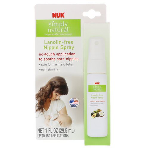 NUK, Simply Natural, Lanolin-Free, Nipple Spray, 1 fl oz (29.5 ml) فوائد