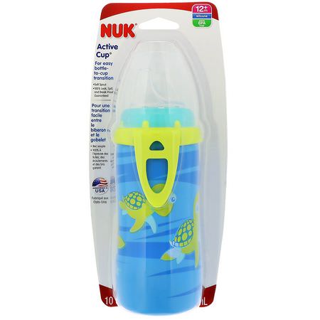 NUK, Turtle Active Cup, 12+ Months, 1 Cup, 10 oz (300 ml):الكؤ,س, تغذية الأطفال