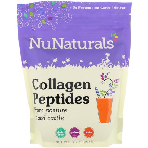 NuNaturals, Collagen Peptides, 14 oz (397 g) فوائد