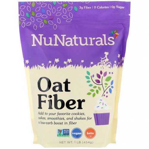 NuNaturals, Oat Fiber, 1 lb (454 g) فوائد