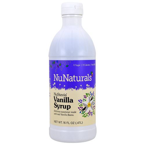 NuNaturals, NuStevia, Vanilla Syrup, 16 fl oz (47 l) فوائد