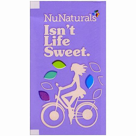 NuNaturals, NuStevia, White Stevia Powder, 1000 Packets, 2.23 lbs (1000 g):ستيفيا, المحليات