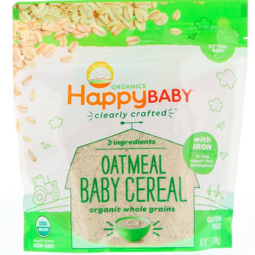 Happy Family Organics, Clearly Crafted, Oatmeal Baby Cereal, 7 oz (198 g) فوائد