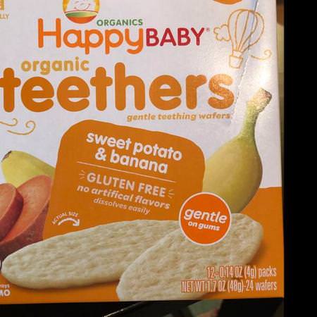 Happy Family Organics Teething Wafers - رقائق التسنين, تغذية الأطفال, الأطفال, الطفل
