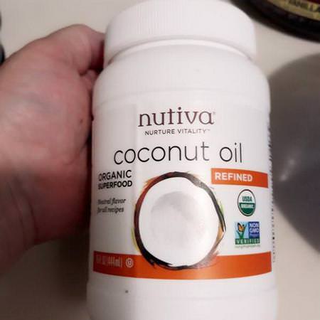 Nutiva, Organic Coconut Oil, Refined, 15 fl oz (444 ml)