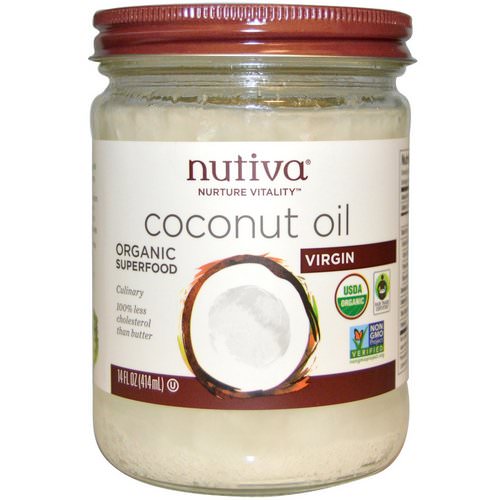 Nutiva, Organic Coconut Oil, Virgin, 14 fl oz (414 ml) فوائد