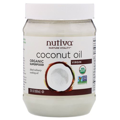 Nutiva, Organic Coconut Oil, Virgin, 29 fl oz (858 ml) فوائد