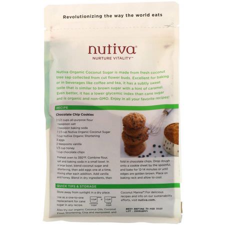 Nutiva, Organic Coconut Sugar, 1 lb (454 g):سكر ج,ز الهند, المحليات