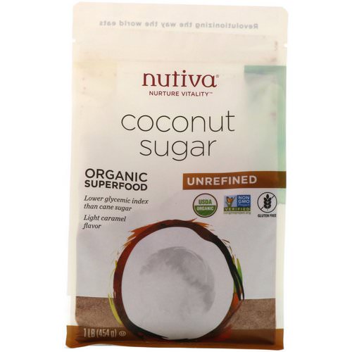 Nutiva, Organic Coconut Sugar, 1 lb (454 g) فوائد
