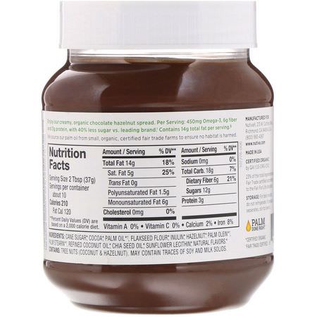 Nutiva, Organic Hazelnut Spread, Classic, 13 oz (369 g):انتشار البندق,الحفاظ عليه