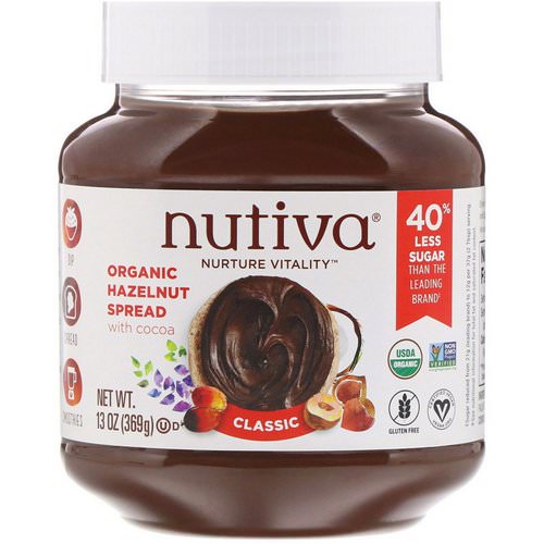 Nutiva, Organic Hazelnut Spread, Classic, 13 oz (369 g) فوائد
