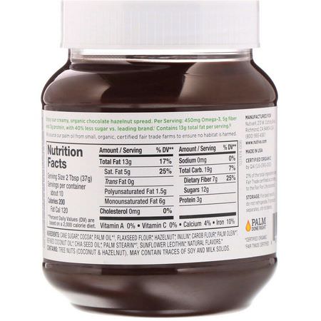 Nutiva, Organic Hazelnut Spread, Dark, 13 oz (369 g):انتشار البندق,الحفاظ عليه