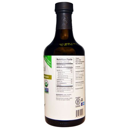Nutiva, Organic Hemp Oil, Cold Pressed, 16 fl oz (473 ml):Hemp Oil, Vinegars