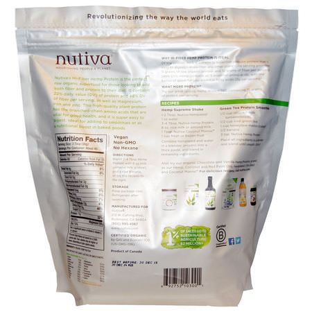 Nutiva, Organic, Hemp Protein Hi-Fiber, 3 lbs (1.36 kg):بذ,ر القنب