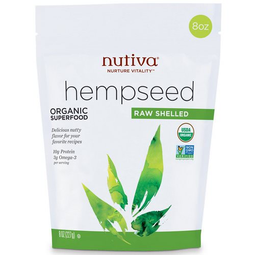 Nutiva, Organic Hemp Seed Raw Shelled, 8 oz (227 g) فوائد