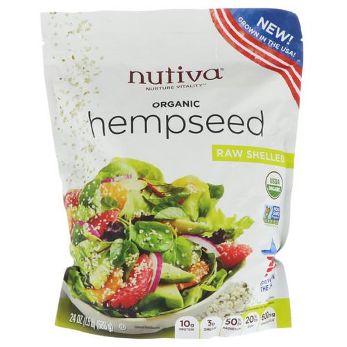 Nutiva, Organic Hempseed, Raw Shelled, 1.5 lbs (680 g) فوائد