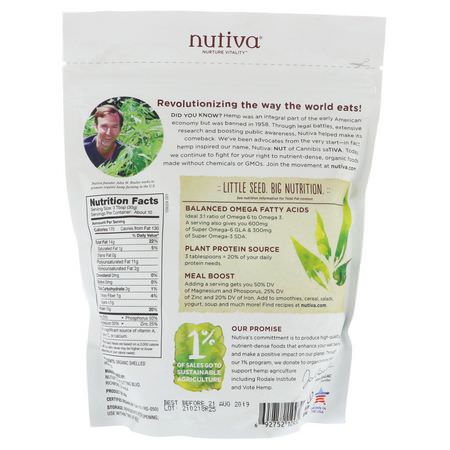 Nutiva, Organic Hempseed, Raw Shelled, 10 oz (283.5 g):