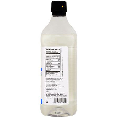 Nutiva, Organic Liquid Coconut Oil, Classic, 32 fl oz (946 ml):زيت ج,ز الهند, مكملات ج,ز الهند