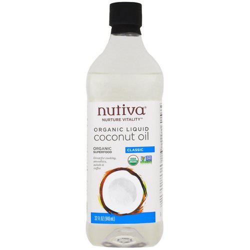 Nutiva, Organic Liquid Coconut Oil, Classic, 32 fl oz (946 ml) فوائد