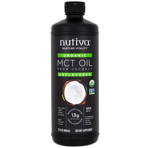 Nutiva, Organic MCT Oil From Coconut, Unflavored, 32 fl oz (946 ml) فوائد