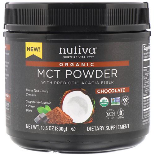 Nutiva, Organic MCT Powder, Chocolate, 10.6 oz (300 g) فوائد