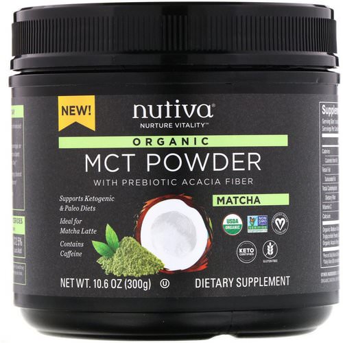 Nutiva, Organic MCT Powder, Matcha, 10.6 oz (300 g) فوائد