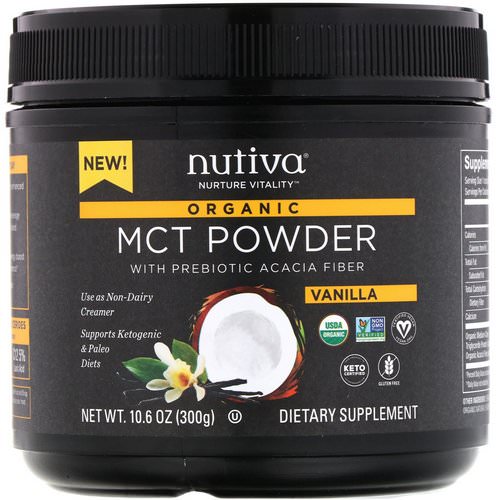 Nutiva, Organic MCT Powder, Vanilla, 10.6 oz (300 g) فوائد
