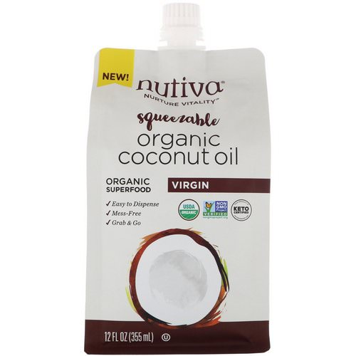 Nutiva, Organic Squeezable, Virgin Coconut Oil, 12 fl oz (355 ml) فوائد