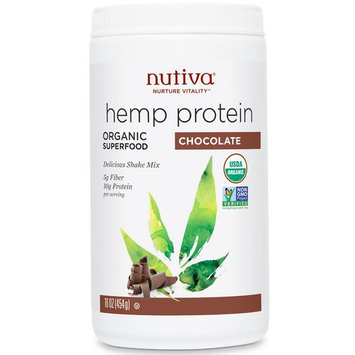 Nutiva, Organic Superfood, Hemp Protein Shake Mix, Chocolate, 16 oz (454 g) فوائد
