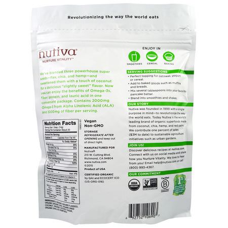 Nutiva, Organic Superseed Blend, With Coconut, 10 oz (283 g):س,برف,دز, الخضر