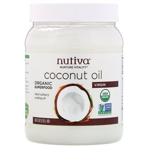 Nutiva, Organic Coconut Oil, Virgin, 54 fl oz (1.6 L) فوائد