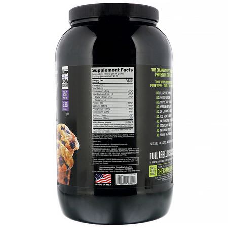 NutraBio Labs, 100% Whey Protein Isolate, Blueberry Muffin, 2 lb (907 g):بر,تين مصل اللبن, التغذية الرياضية