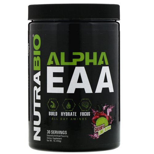 NutraBio Labs, Alpha EAA, Cherry Lime Slush, 1 lb (455 g) فوائد