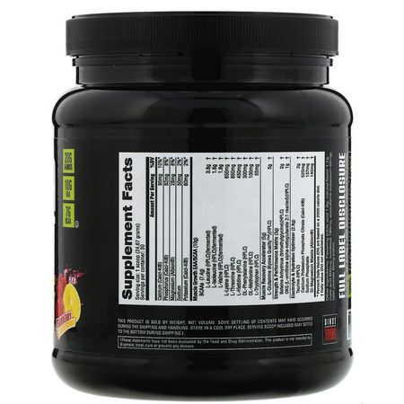 NutraBio Labs, Intra Blast, Intra Workout Amino Fuel, Strawberry Lemon Bomb, 1.63 lb (740 g):المنحلات بالكهرباء, الترطيب