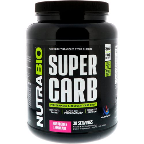 NutraBio Labs, Super Carb, Raspberry Lemonade, 1.8 lb (834 g) فوائد