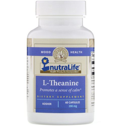 NutraLife, L-Theanine, 200 mg, 60 Capsules فوائد