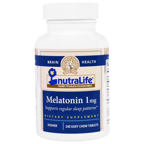 NutraLife, Melatonin, 1 mg, 240 Easy Chew Tablets فوائد