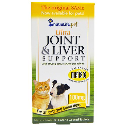 NutraLife, Pet, Ultra Joint & Liver Support, 100 mg, 30 Enteric Coated Tablets فوائد