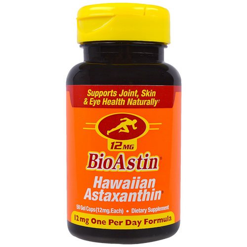 Nutrex Hawaii, BioAstin, Hawaiian Astaxanthin, 12 mg, 50 Gel Caps فوائد