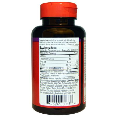 Nutrex Hawaii, BioAstin, 4 mg, 120 Vegan Soft Gels:أستازانتين, مضادات الأكسدة